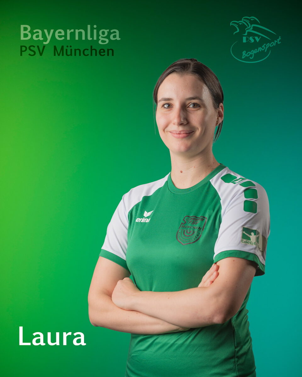 Laura, Bogenschützin der Bayernliga-Mannschaft des PSV München