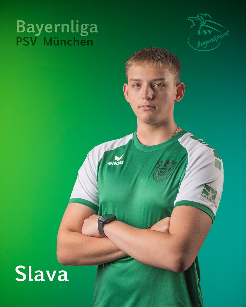 Slava, Bogenschütze der Bayernliga-Mannschaft des PSV München