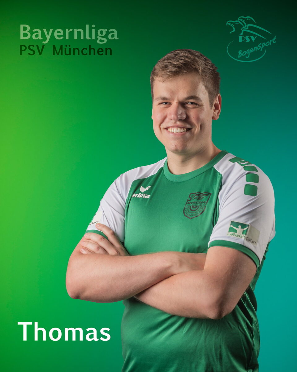 Thomas, Bogenschütze der Bayernliga-Mannschaft des PSV München