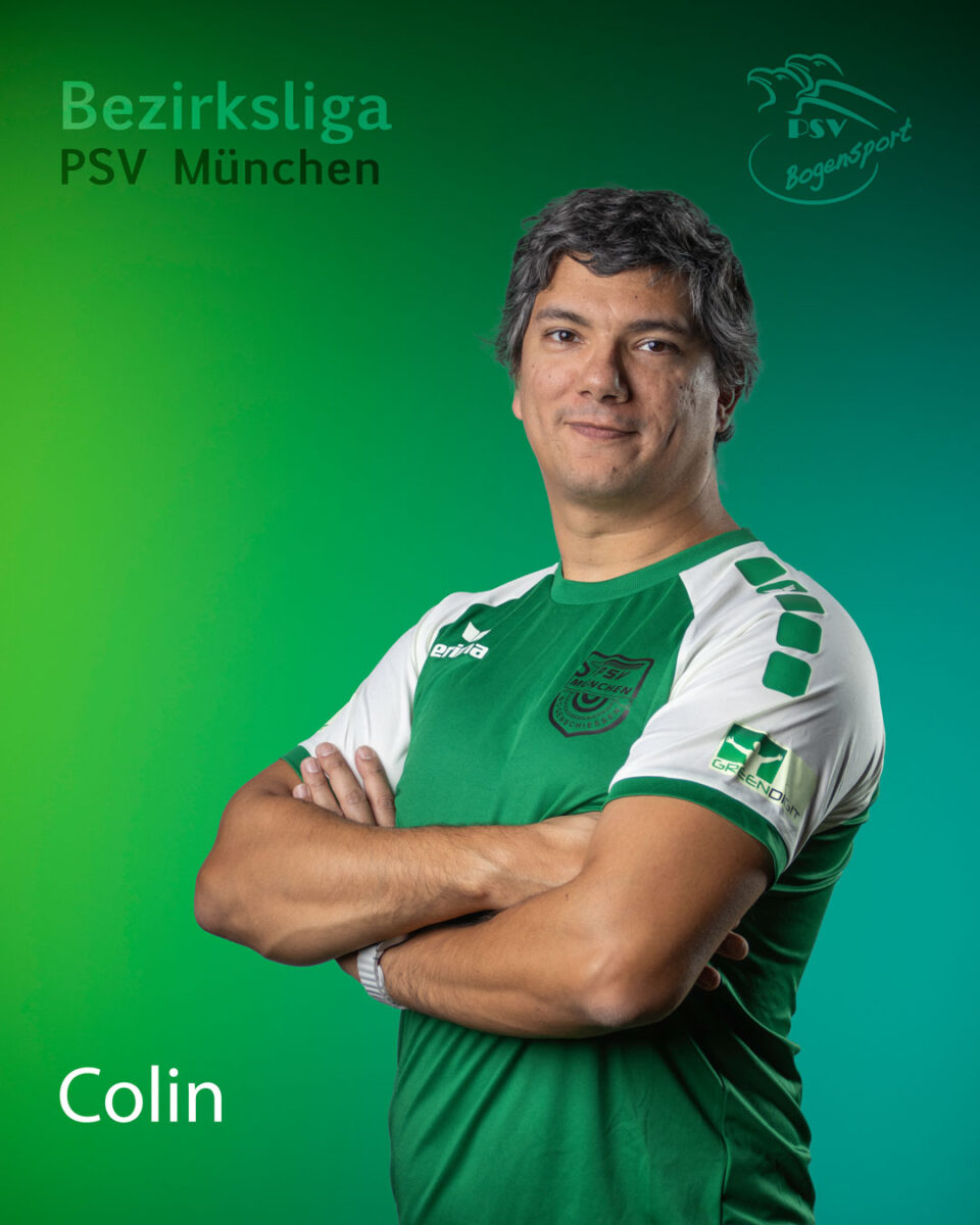 Colin, Bogenschütze der Bezirksliga-Mannschaft des PSV München