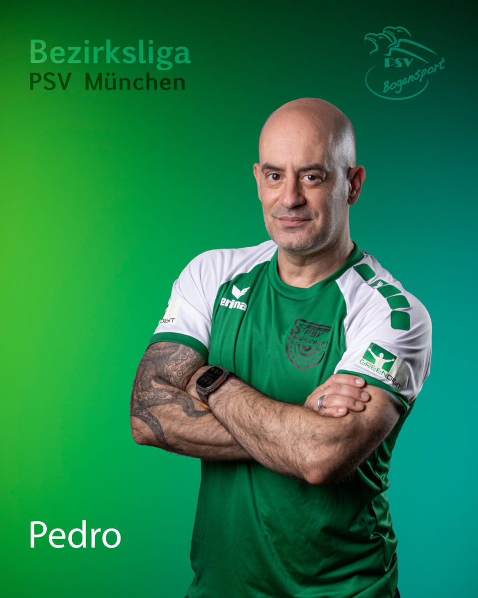 Pedro, Bogenschütze der Bezirksliga-Mannschaft des PSV München