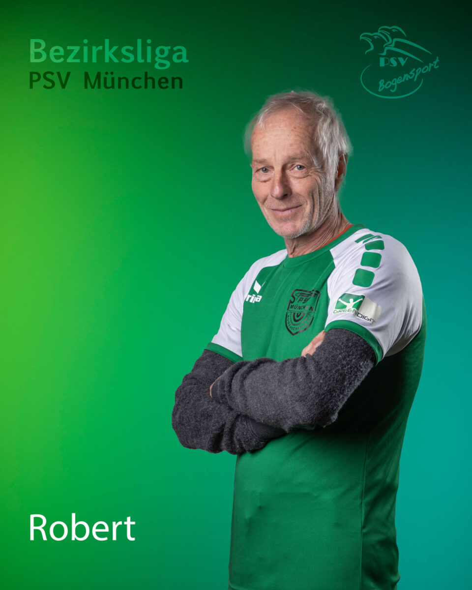 Robert, Bogenschütze der Bezirksliga-Mannschaft des PSV München