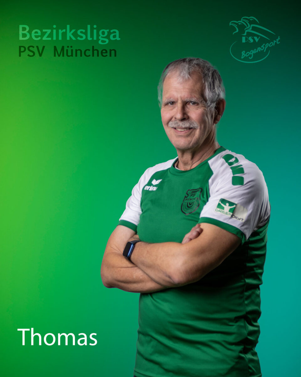 Thomas, Bogenschütze der Bezirksliga-Mannschaft des PSV München