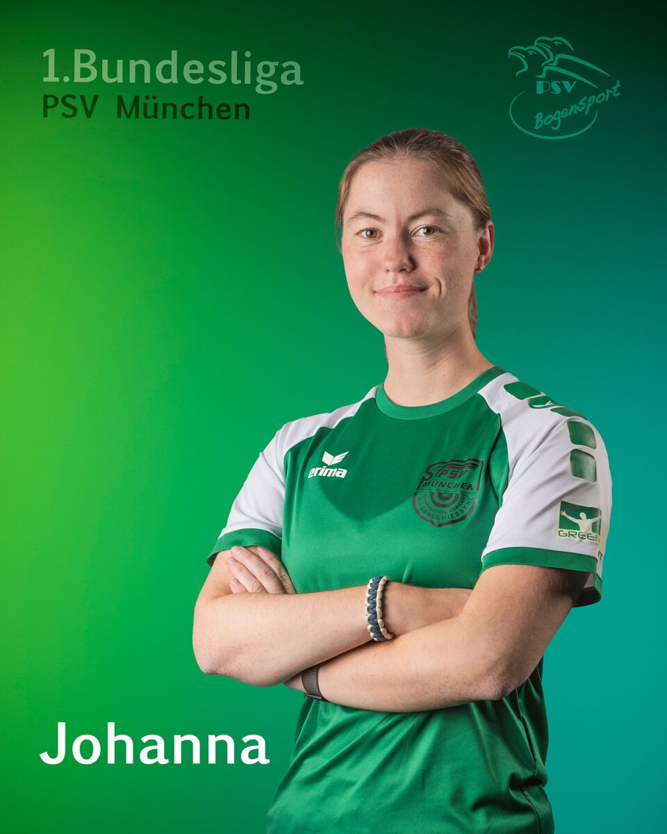 Johanna, Bogenschützin der 1. Bundesliga-Mannschaft des PSV München