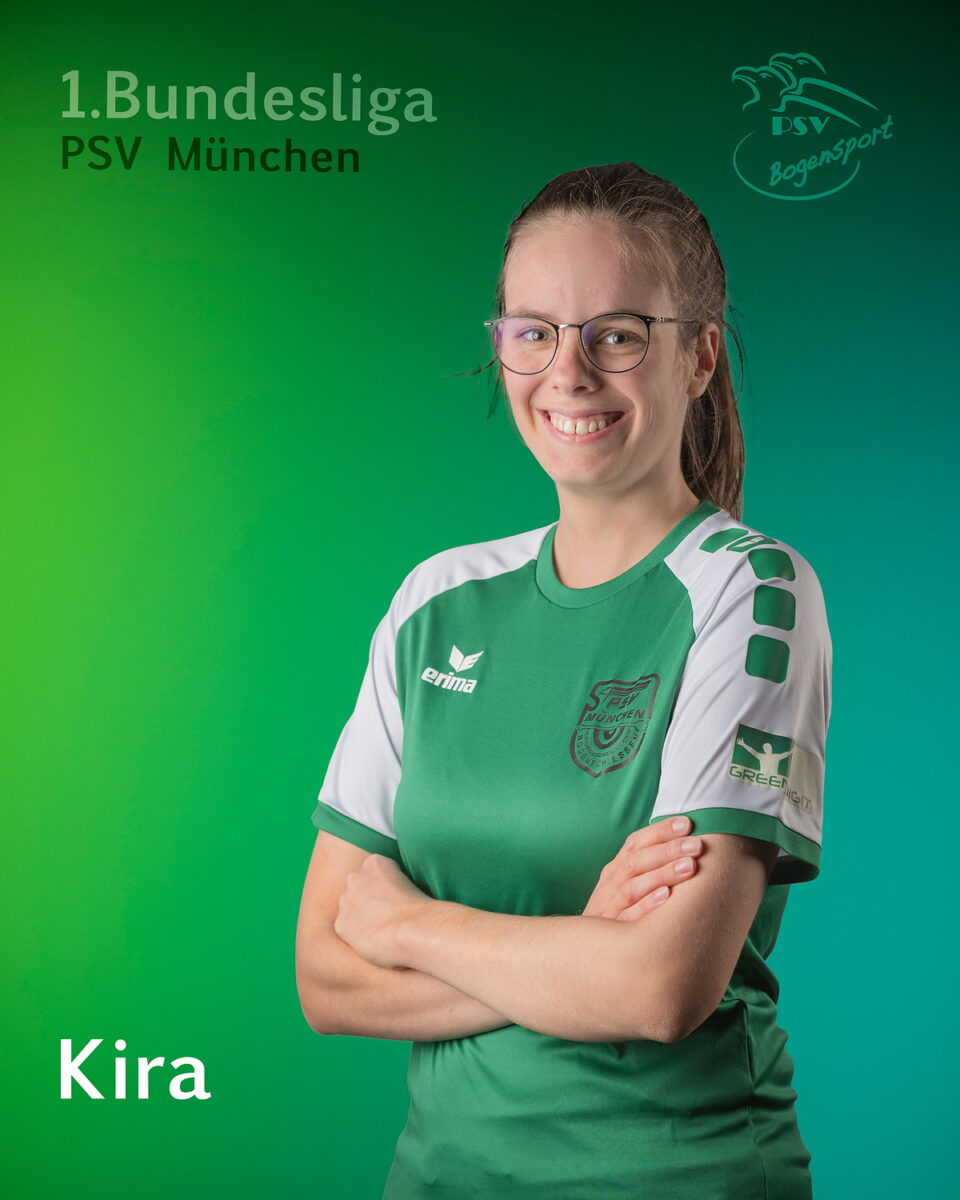 Kira, Bogenschützin der 1. Bundesliga-Mannschaft des PSV München
