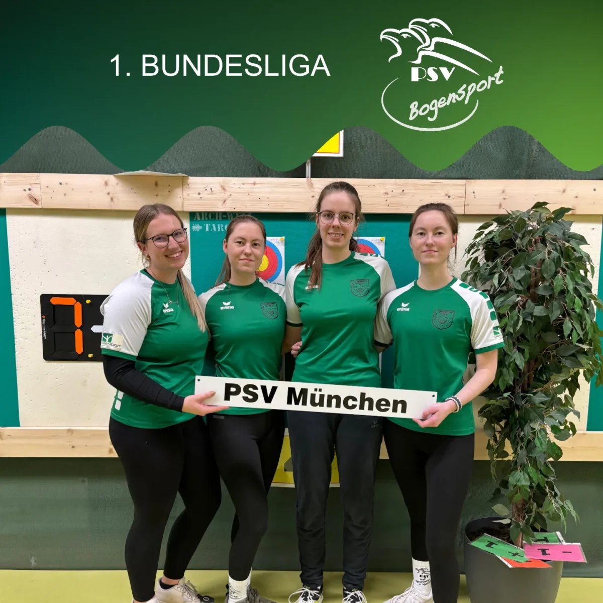 Bogenschützinnen des PSV München feiern den Aufstieg in die 1. Bundesliga 2025